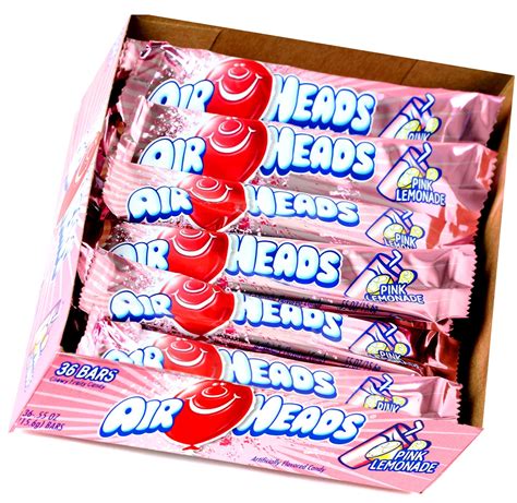 AirHeads Pink Lemonade Taffy Candy Bars - 36CT Box • AirHeads • Oh! Nuts®