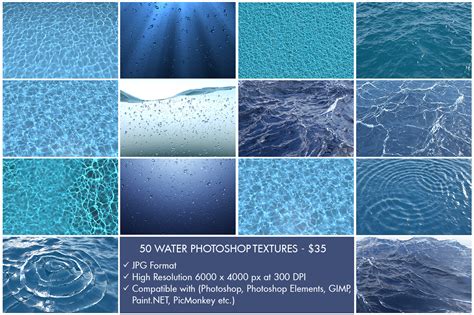 Water Texture Photoshop – Free Pack | Free Water Texture