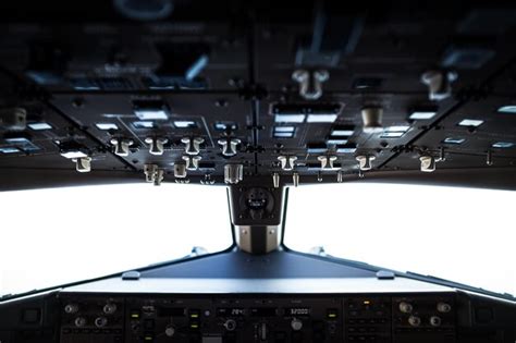 Premium Photo | Interior of airplane cockpit