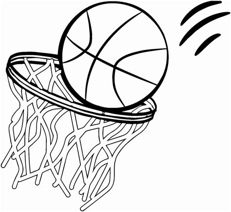 Basketball Rim Coloring Page Coloring Pages