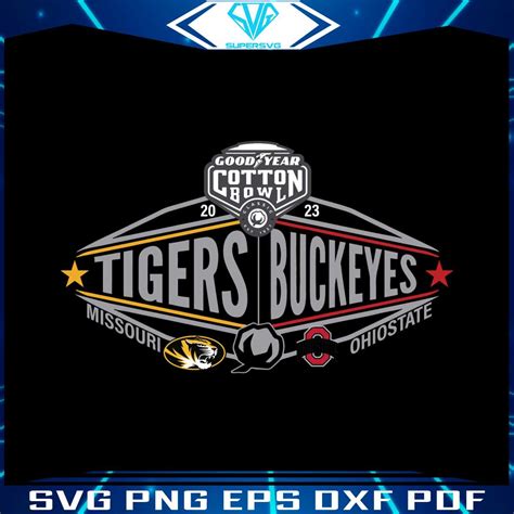 Cotton Bowl Tigers vs Buckeyes Football SVG