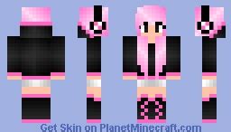 Pink Gamer Girl Minecraft Skin