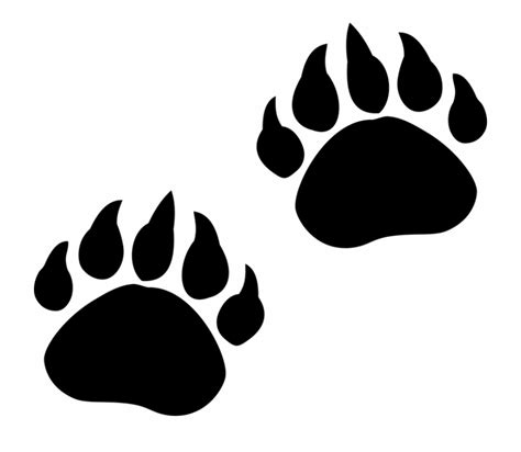 Black Bear Paw Silhouette