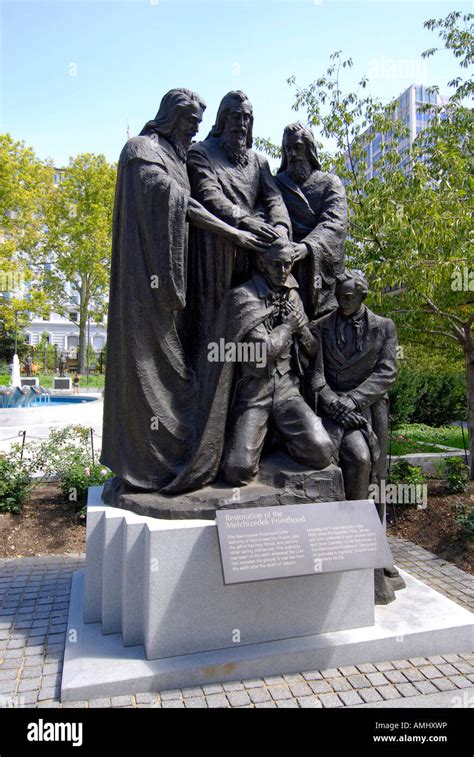 Statue of the Restoration of the Melchizedek Priesthood in Temple ...