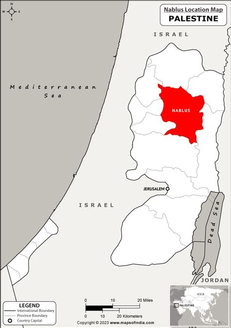 Where is Nablus Located in Palestine? | Nablus Location Map in the ...