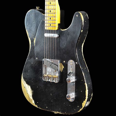 Fender Custom Shop 1952 Telecaster Relic Maple Neck Tone Sunburst Black ...