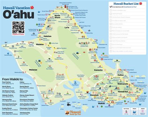 Download FREE printable, high resolution tourist maps of Oahu, Waikiki ...