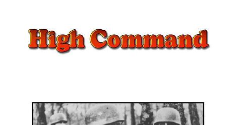 High Command: Grand tactical rules for the second World War | Board ...