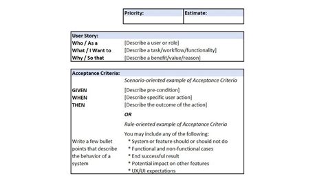 User Stories: Examples and Downloadable Templates | Vit Lyoshin