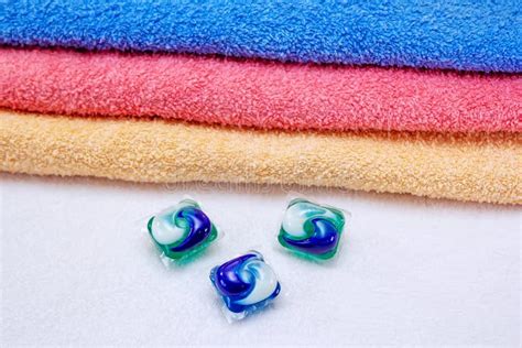 Laundry Detergent Pods for Washing Machine and Colorful Bath Towels ...