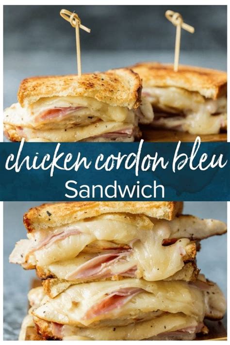 Chicken Cordon Bleu Sandwich Recipe - The Cookie Rookie®