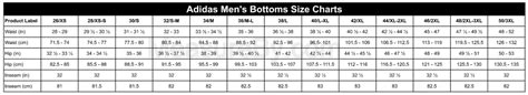 Adidas Pants Size Chart (Complete Guide for Men, Women, Kids)