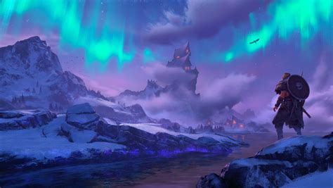 Valhalla Viking Aurora - HD Game Wallpaper by Ömer Burak Önal