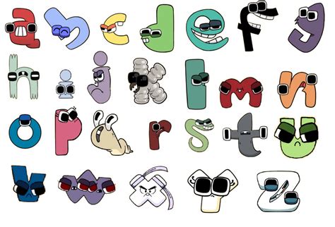 Alphabet Lore in lowercase by MaiMitsudomoe123 on DeviantArt