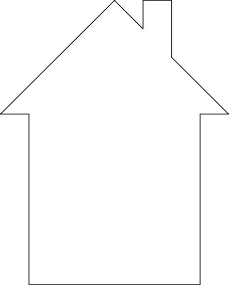 two story house outline clipart - Clipground