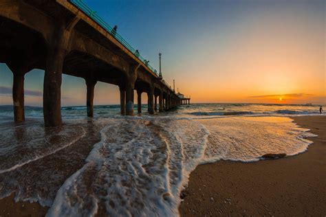 Download Venice Beach Pier Sunset Wallpaper | Wallpapers.com