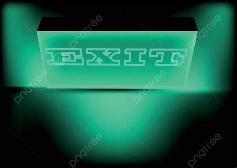 Illuminated Exit Sign Escape Way Sign Vector, Escape, Way, Sign PNG and ...