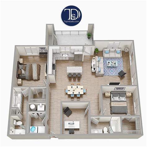 69 Best 2 bedroom apartment floor plan ideas Trend 2020 | Kids Bedroom ...