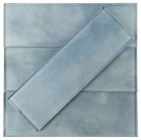 Light Blue Glass Subway Tile, Sample - Contemporary - Wall And Floor ...