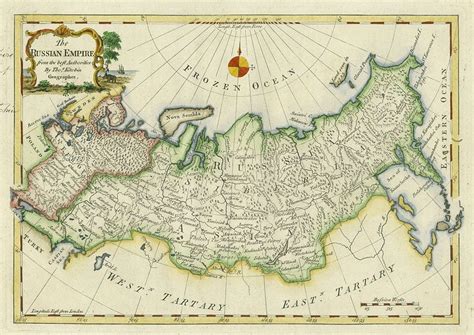 Old and antique prints and maps: Russian Empire map, 1773, Russia ...