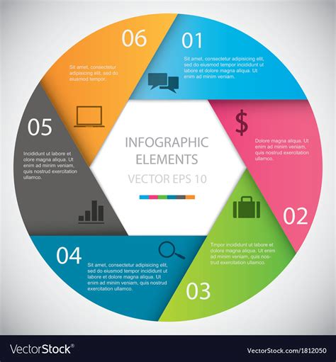 Circle infographic Royalty Free Vector Image - VectorStock