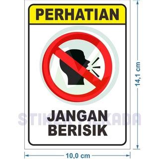 Jual stiker JANGAN BERISIK 10X14CM | Shopee Indonesia