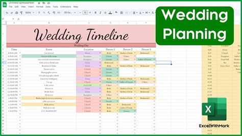 Ultimate Wedding Timeline Planner in Google Sheets | Step-by-Step Guide ...