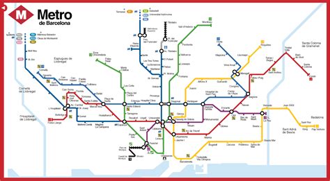 Barcelona metro map - Full size