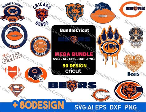 chicago bear svg,bears logo svg,chicago bears logo svg - Bundle Cricut