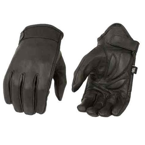 Milwaukee Leather Men's Premium Leather Short Cruiser Gloves - Black ...