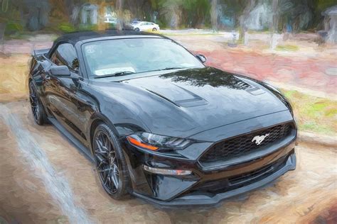 2019 Black Ford Mustang Premium GT 5.0 convertible X193 Photograph by ...