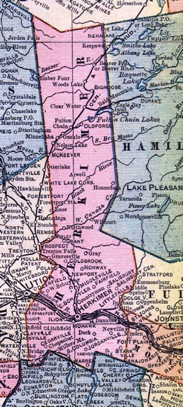 Maps of Herkimer County NY and Montgomery County NY