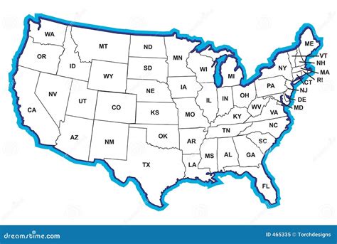 United States Map Royalty Free Stock Photo - Image: 465335