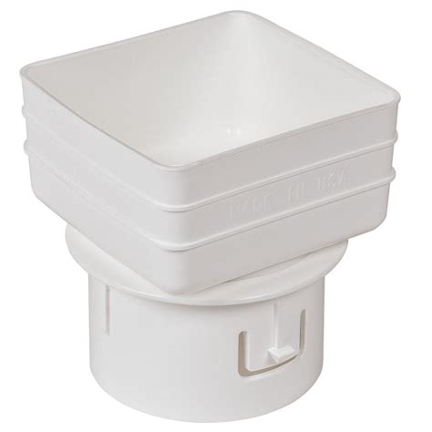 4x4x4 Universal Downspout to Drain Pipe Adapter, White - Walmart.com