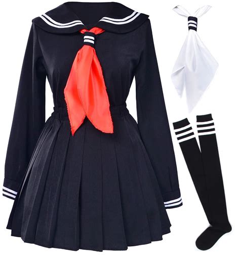 Buy Elibelle Classic Japanese School Girls Sailor Dress Shirts Uniform ...