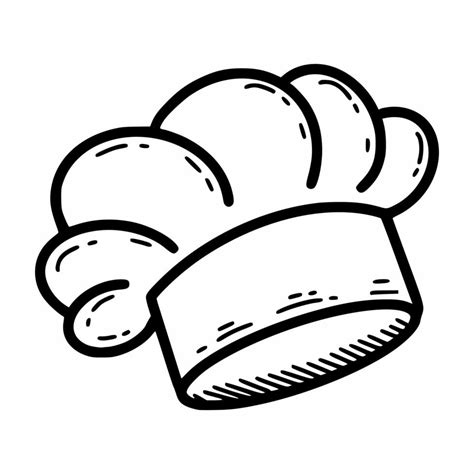 Chef's hat on white background. Kitchen uniform. Vector illustration in ...