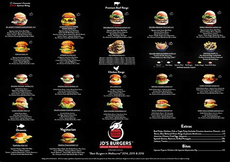 JD's Burgers Menu, Menu for JD's Burgers, Surrey Hills, Melbourne ...