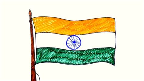 How to draw Indian national flag by sketch pen in School,কিভাবে ভারতের ...