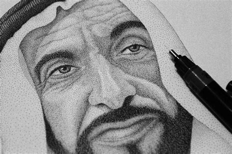 Stippling portrait on Behance