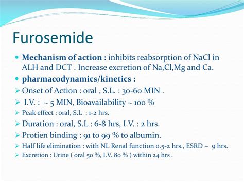 PPT - Diuretics and furosmide PowerPoint Presentation, free download ...