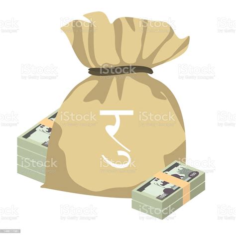 Nepalese Rupee Vector Illustration Nepal Money Set Bundle Banknotes ...