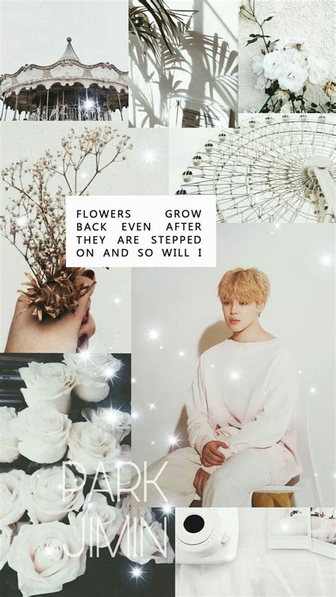 Park Jimin BTS white aesthetic wallpaper lockscreen i love you Nature ...