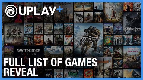 List of Games available on Uplay+