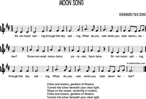 Moon Song - Beth's Notes