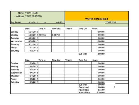 Work Timesheet Template Database | Free Download Nude Photo Gallery