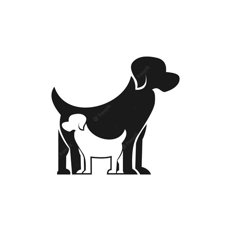 Premium Vector | Simple black silhouette playful dog vector