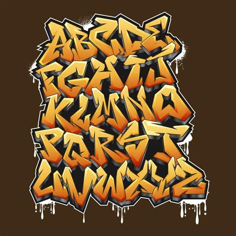 Graffiti letters alphabet. Vector illustration 24320293 Vector Art at ...