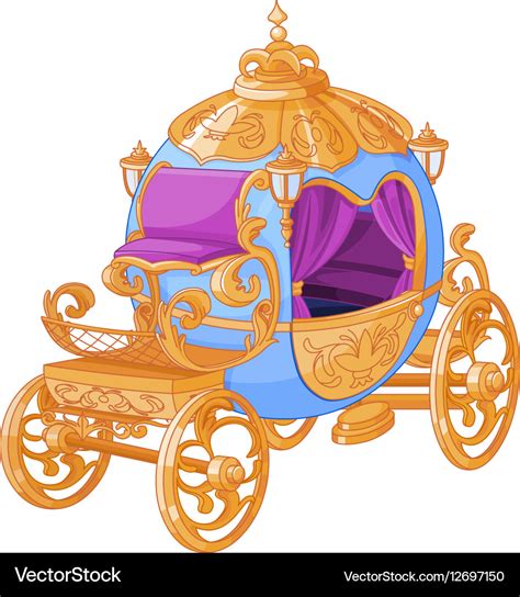 Cinderella fairy tale carriage Royalty Free Vector Image