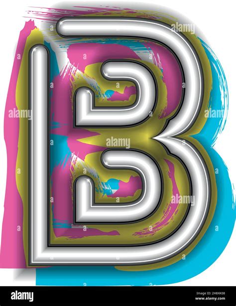 Neon Sign Letter B Vector illustration Stock Vector Image & Art - Alamy