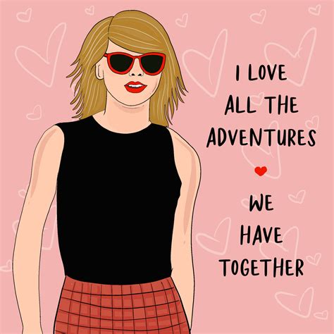 Pink Themed Taylor Swift Valentine's Card | Boomf